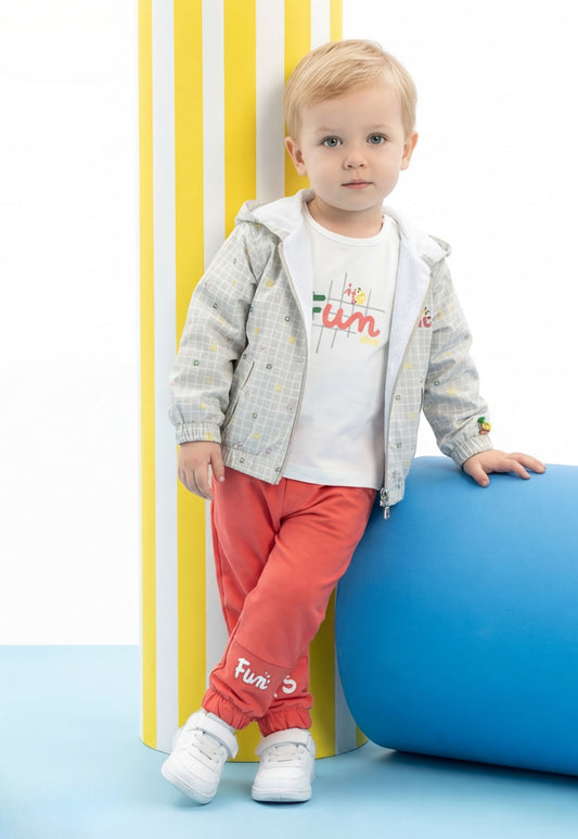 Boys' winter tracksuit, 3 pieces (1050)