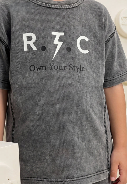 طقم أولادي صيفي قطعتين %100 (R.Z.C Washed Set)