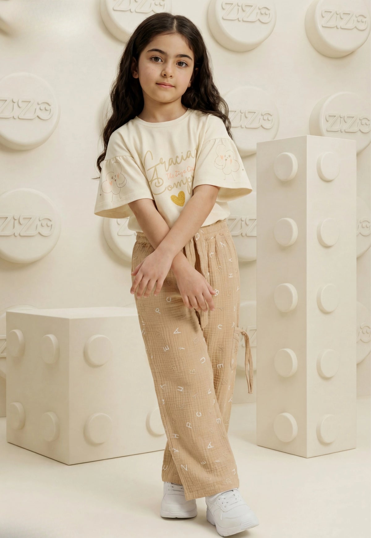طقم بناتي صيفي قطعتين قطن %100 (Gracia Set)