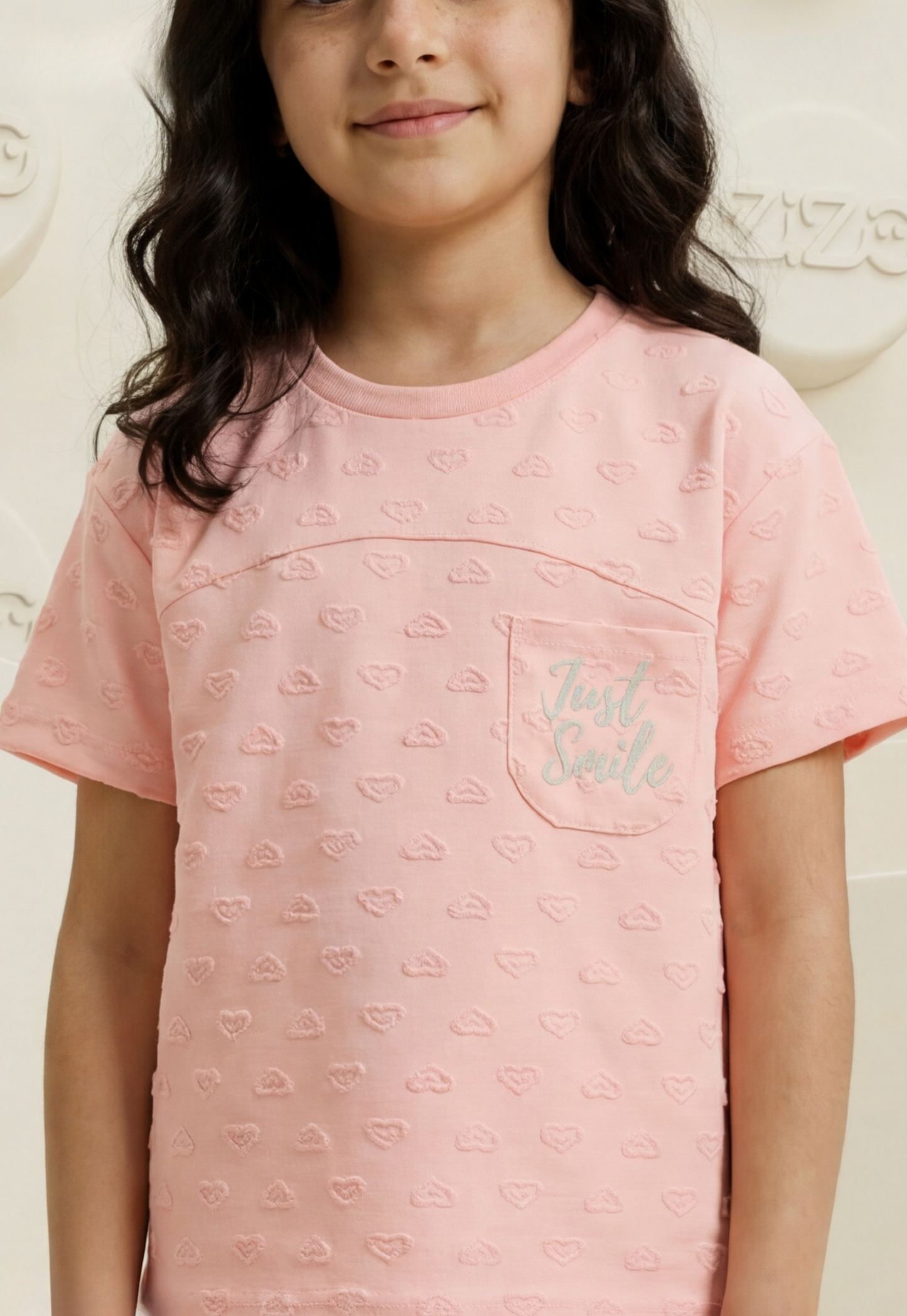 طقم بناتي صيفي قطعتين قطن %100 (Just Smile Set)