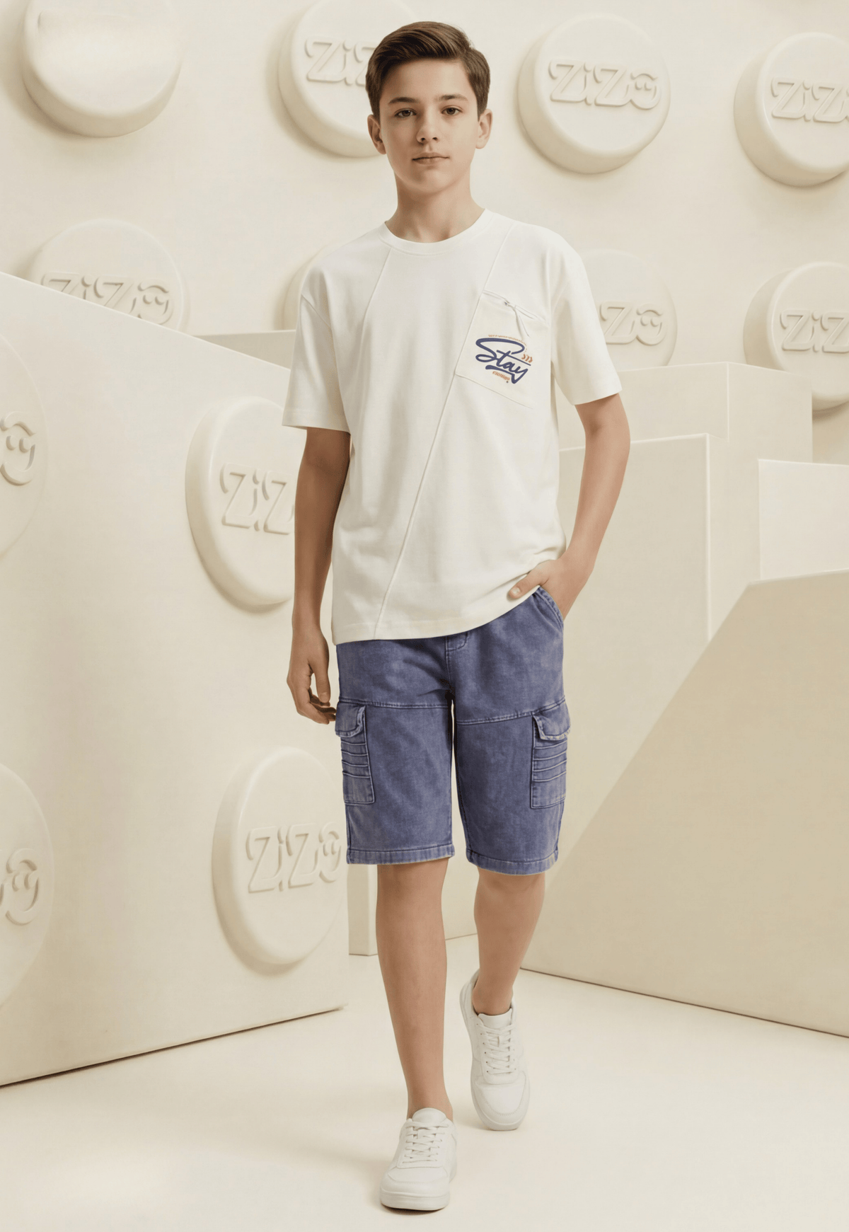 Summer two-piece boys' set, 100% cotton (Summer Breeze Set)