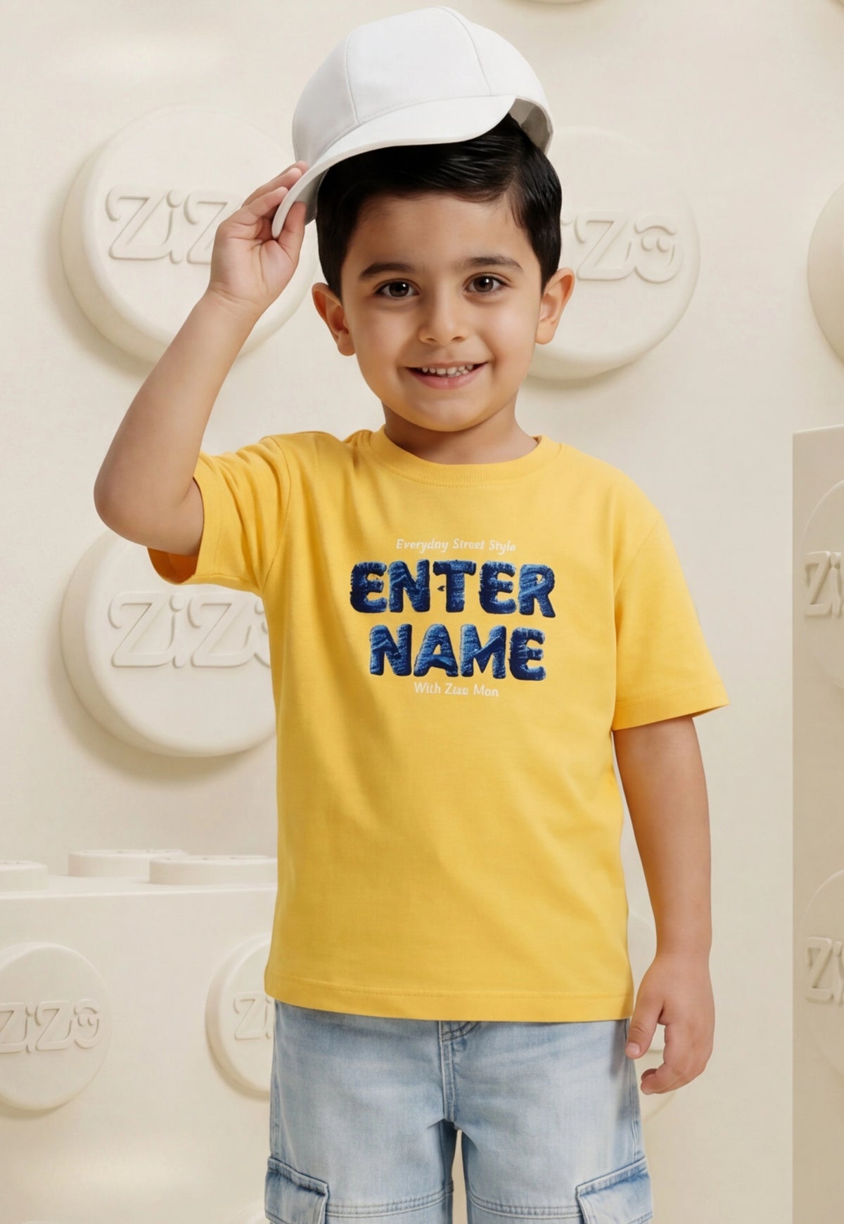 تيشيرت أولادي صيفي %100 (ENTER NAME T-Shirt)