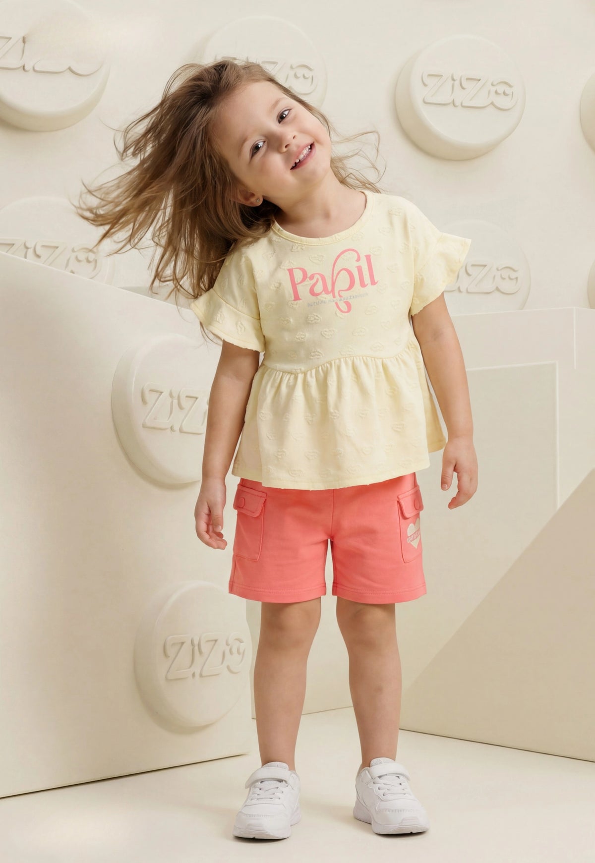 طقم بناتي صيفي قطعتين قطن %100 (Papil Breeze Set)