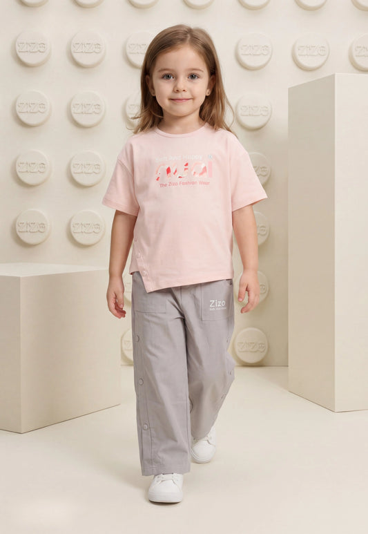 Girls' pajama set is designed for ages 6 to 12 years 745