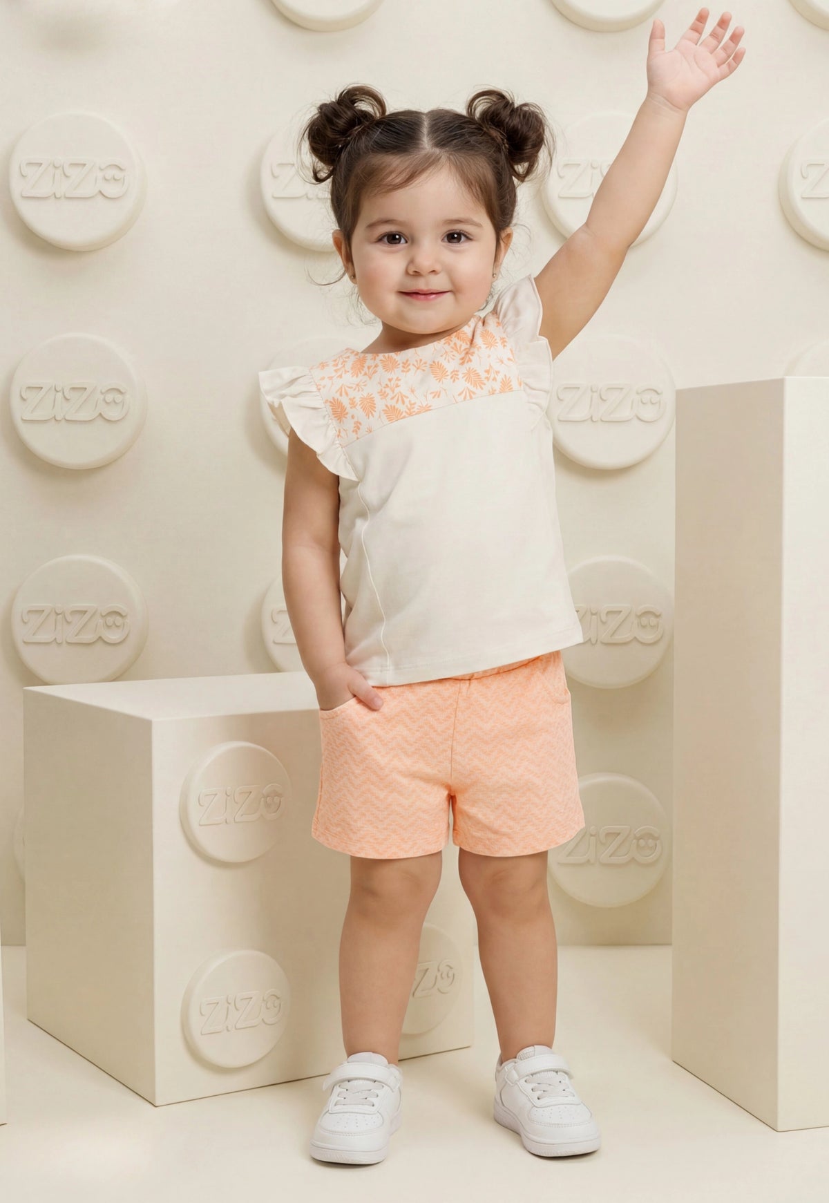 طقم بناتي صيفي قطعتين قطن %100 (Tiny Breeze Set)