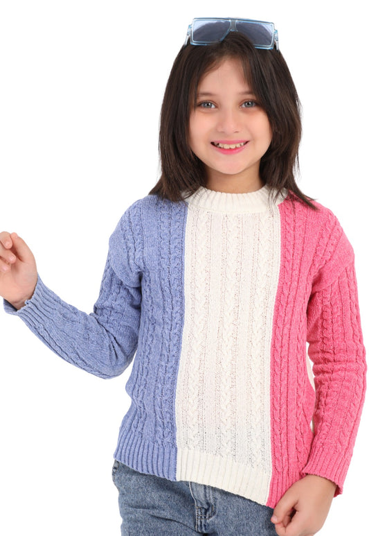 Girls' winter knitted sweater (265)