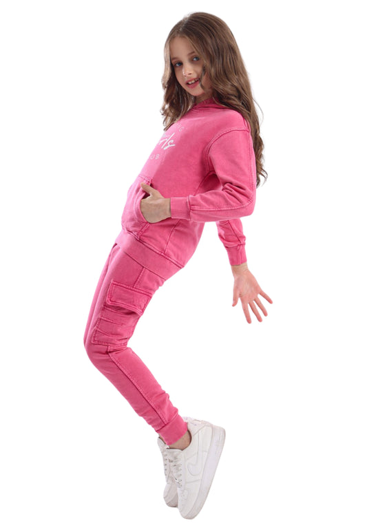 Girls' two-piece hoodie pajama set (847)