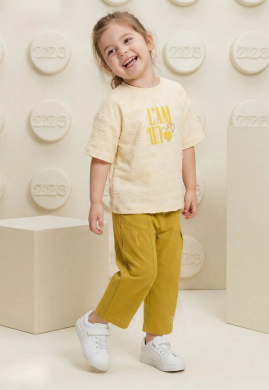 طقم بناتي صيفي قطعتين قطن %100 (Soft Heart Set)