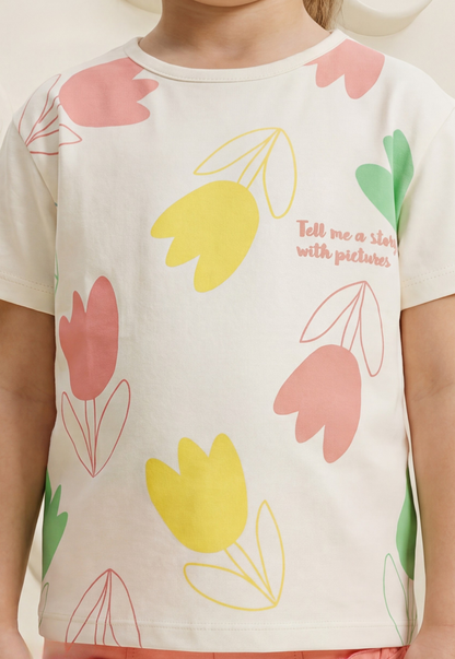 Girls' pajama set is designed for ages 6 to 12 years 745