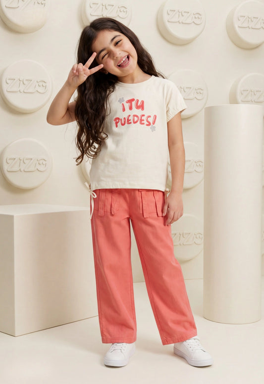 Girls' pajama set is designed for ages 6 to 12 years 745