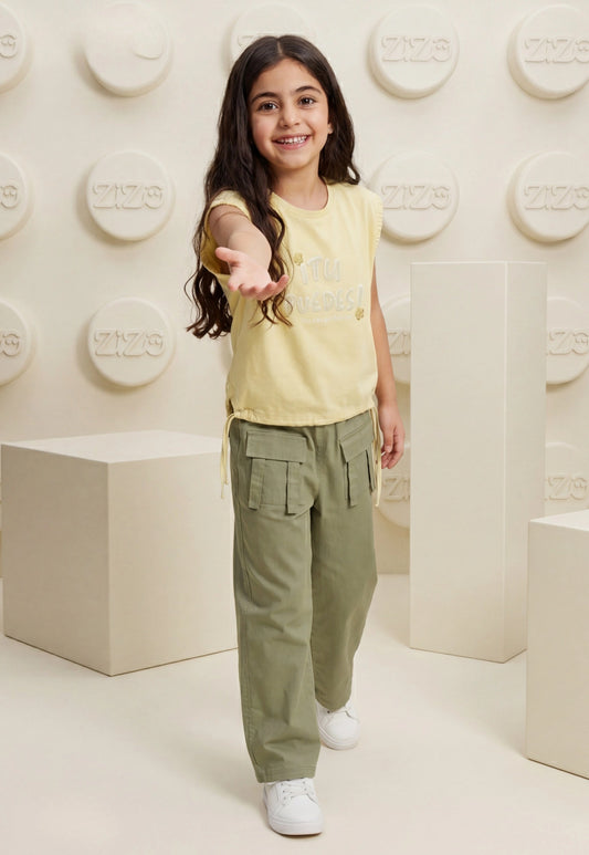 Girls' pajama set is designed for ages 6 to 12 years 745