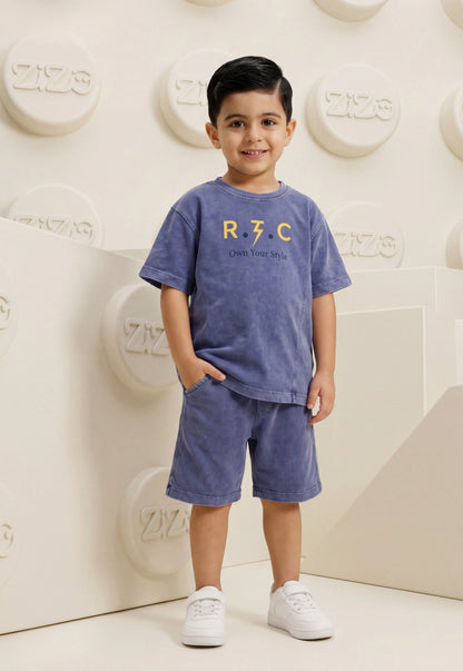 طقم أولادي  صيفي قطعتين %100 (R.Z.C Washed Set)