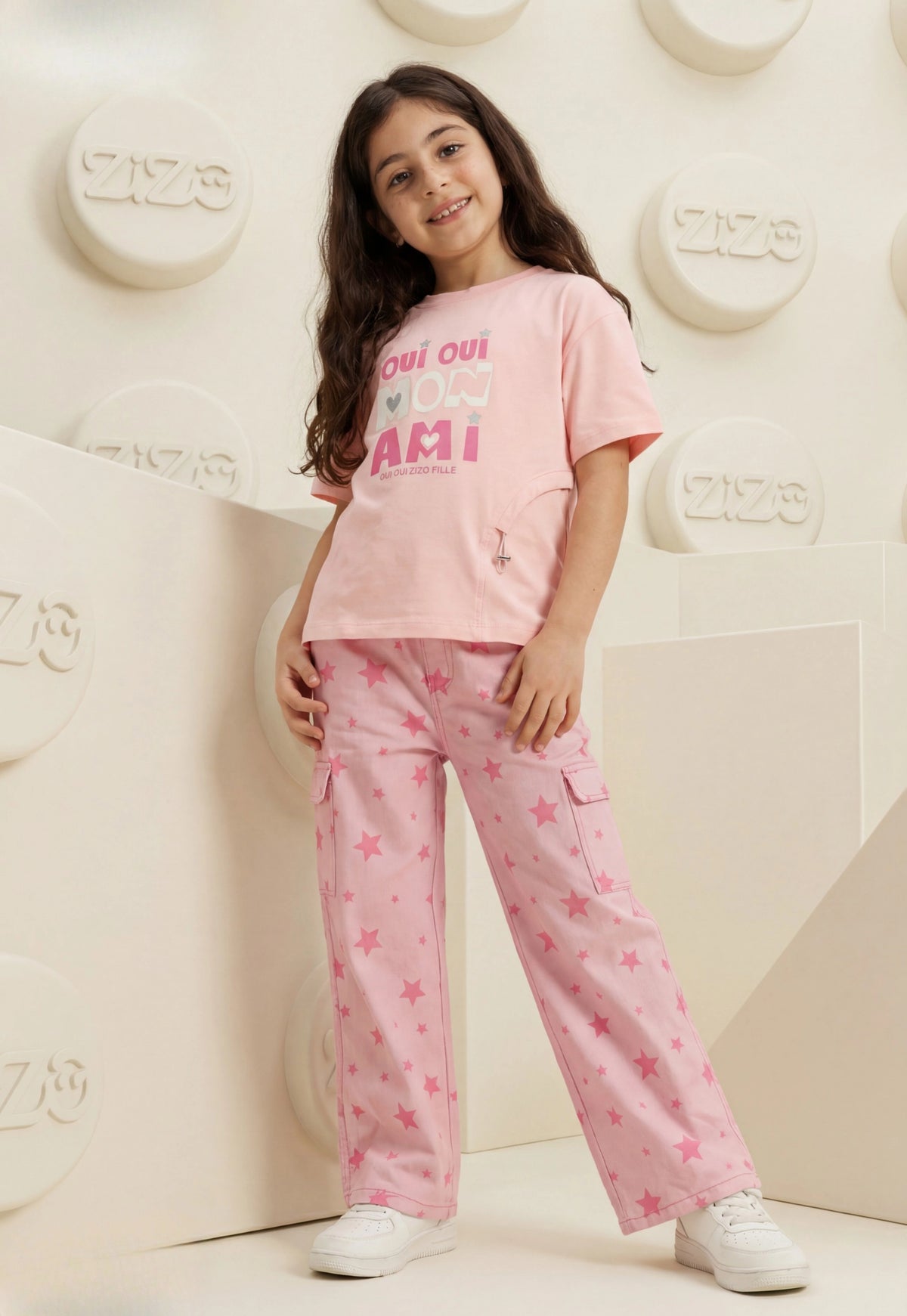 طقم بناتي صيفي قطعتين قطن %100 (Star Charm Set)