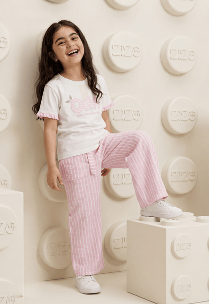 Girls' pajama set is designed for ages 6 to 12 years 745