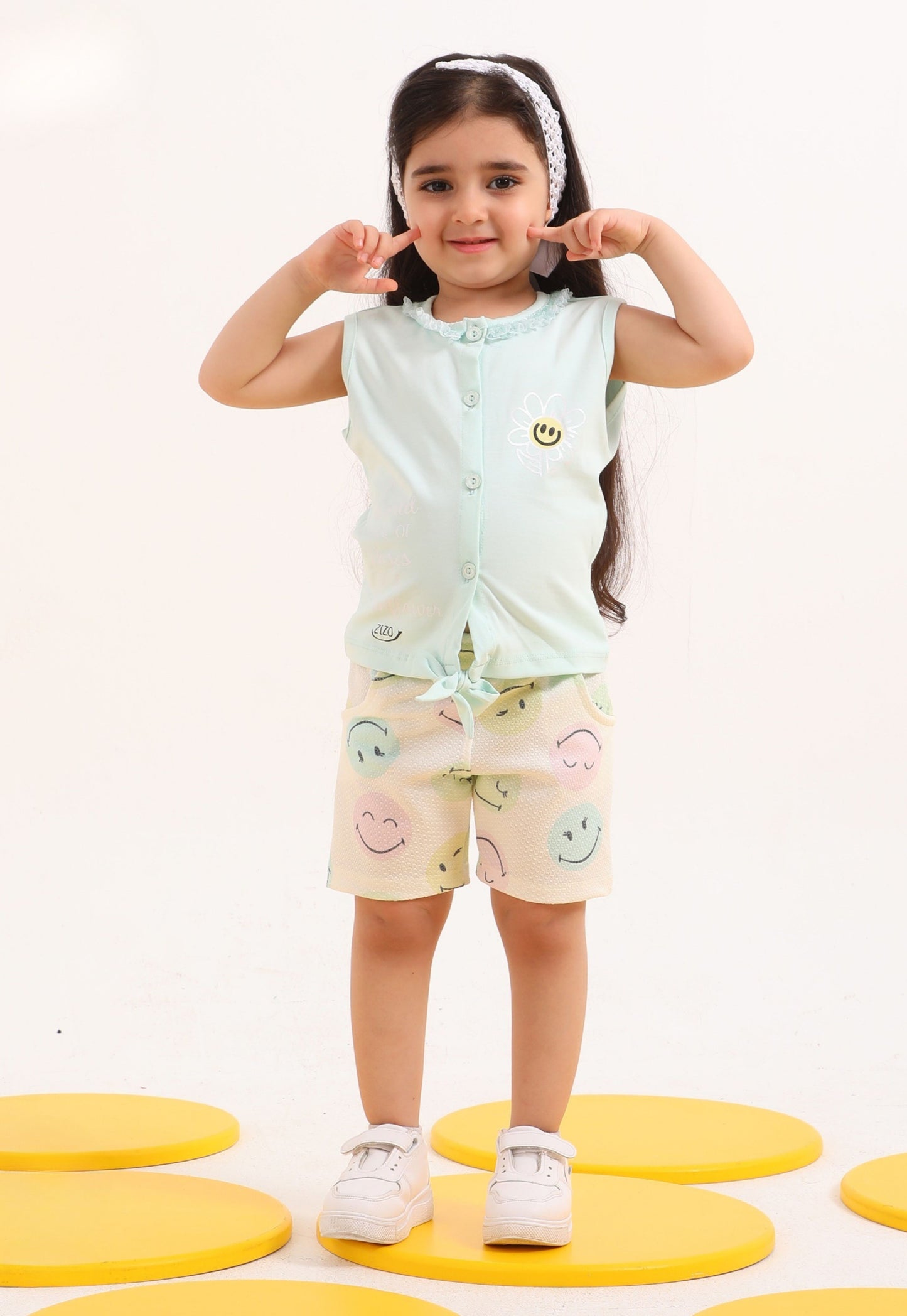 100% Cotton Two-Piece Girls' Summer Set (Sunny Smile Set)