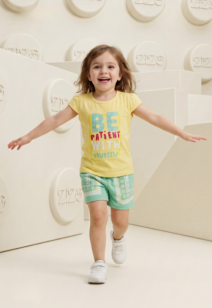 Girls' pajama set is designed for ages 6 to 12 years 745