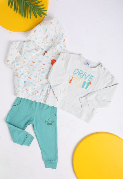 ترينج أولادي خريفي 3 قطع قطن %100 (Tiny Road Set)