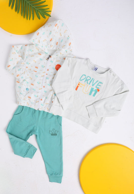 Boys' winter tracksuit, 3 pieces (1050)