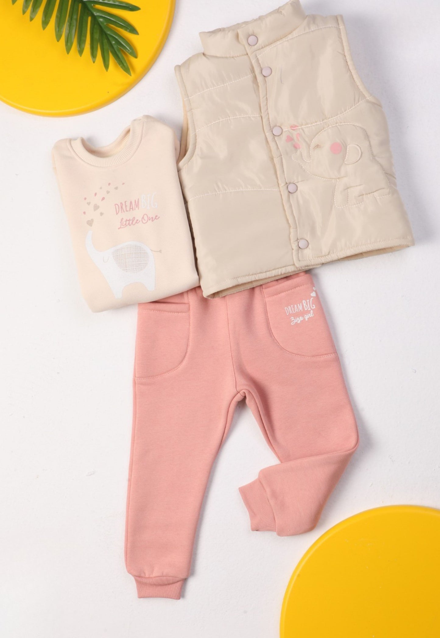 طقم بيبي بناتي شتوي 3 قطع (1061)