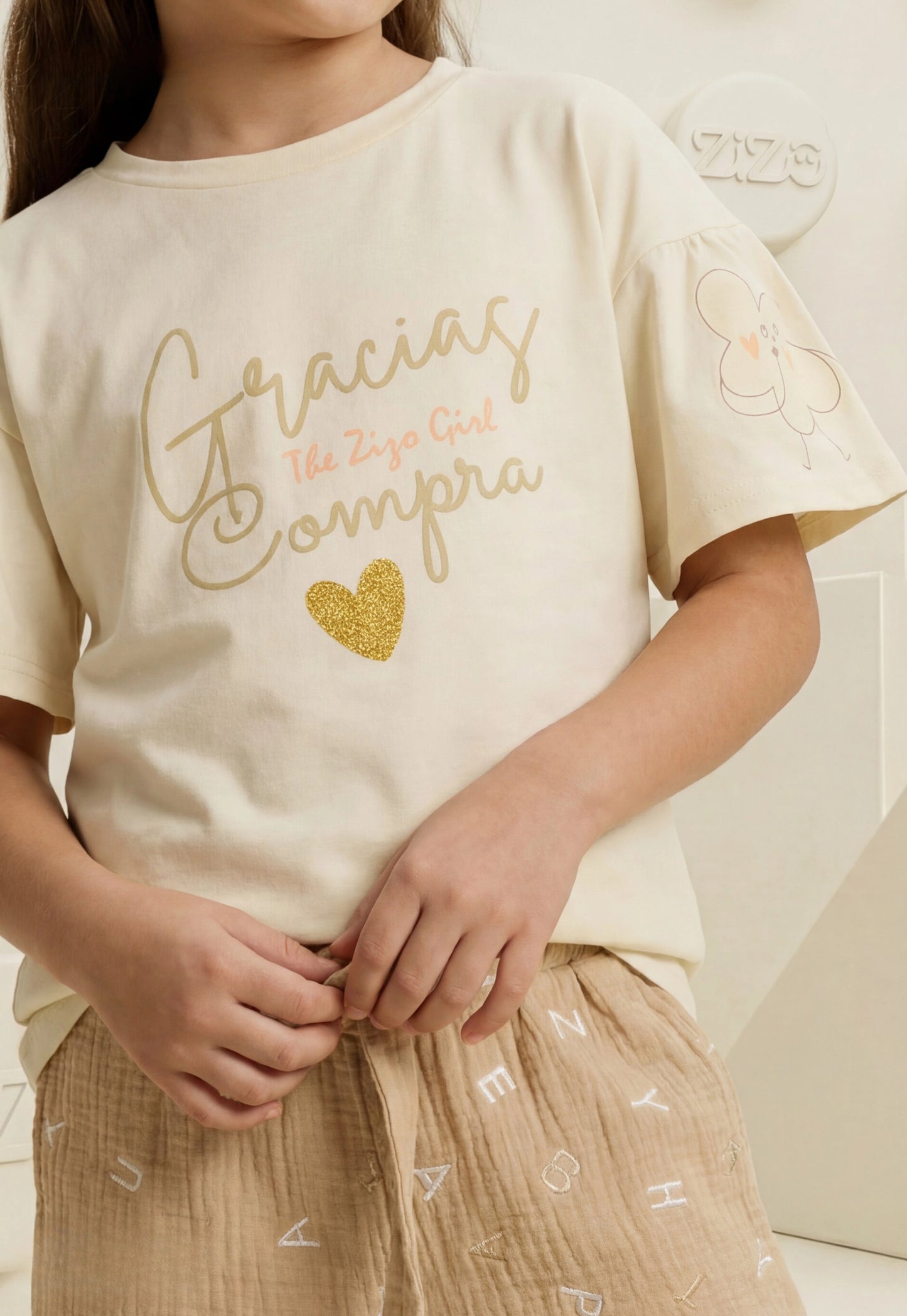 Girls' pajama set is designed for ages 6 to 12 years 745