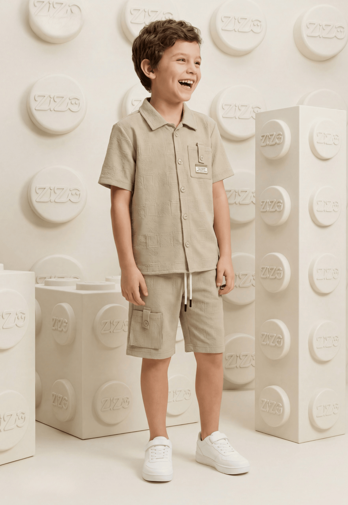 Summer two-piece boys' set, 100% cotton (Summer Breeze Set)