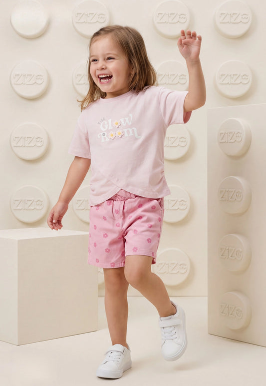 Girls' pajama set is designed for ages 6 to 12 years 745