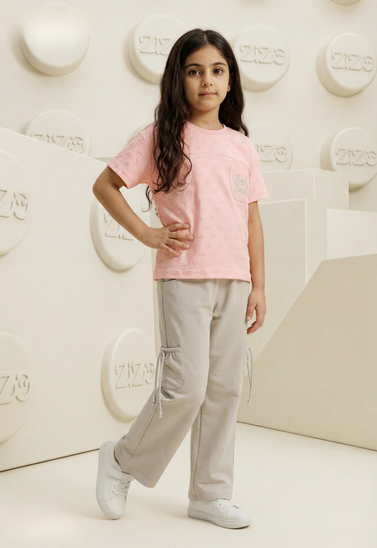 Girls' pajama set is designed for ages 6 to 12 years 745
