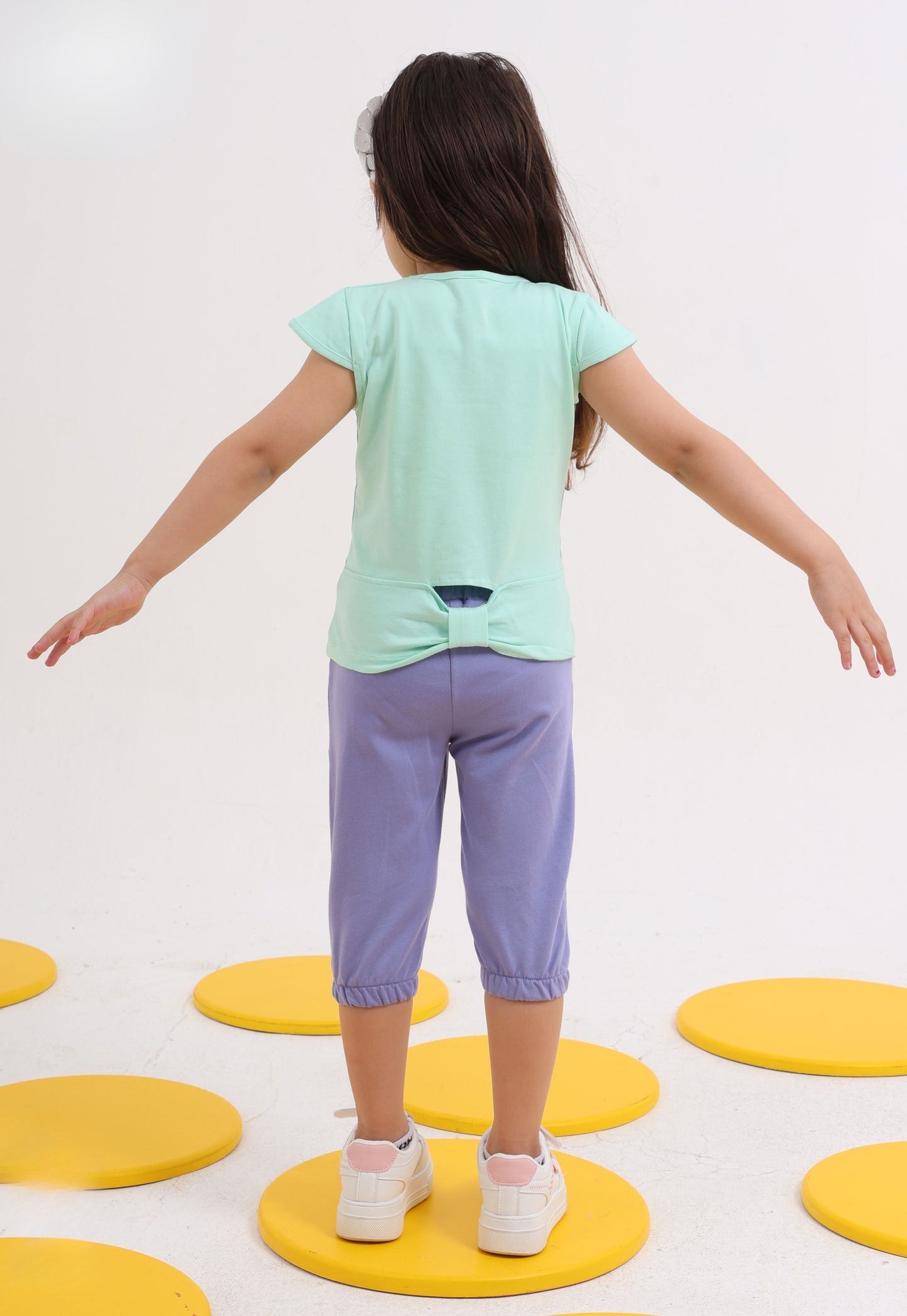 Girls' Two-Piece Summer Set, 100% Cotton (Spring Rose Set)