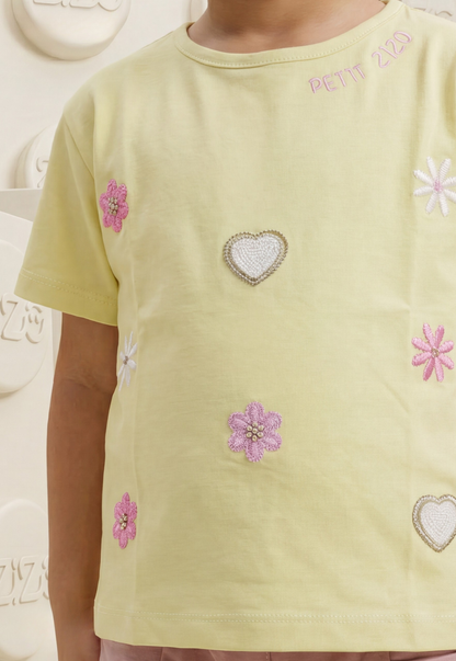 Girls' pajama set is designed for ages 6 to 12 years 745