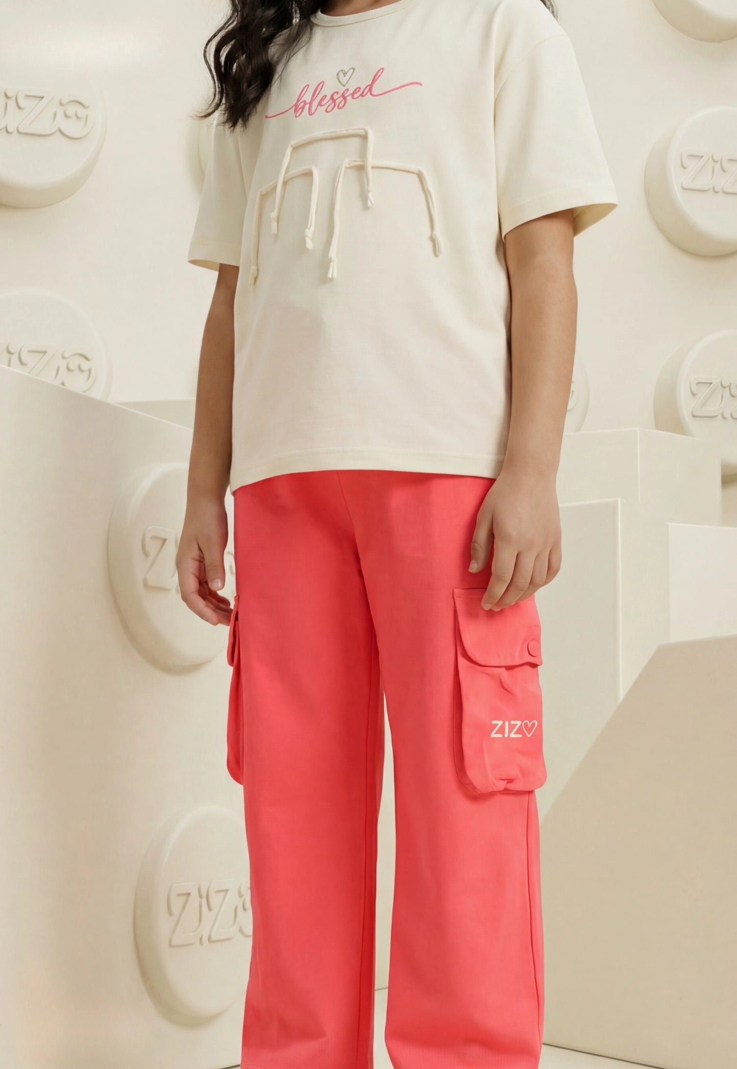 طقم بناتي صيفي قطعتين قطن %100 (Blessed Cargo Set)