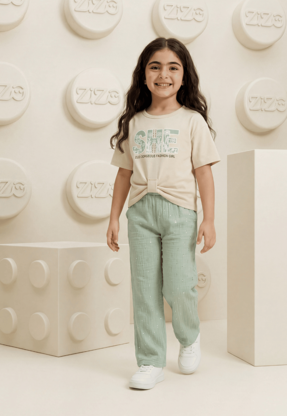 Girls' pajama set is designed for ages 6 to 12 years 745