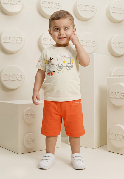 Baby Boys' Pajama Set – White &amp; Mint (9–18 Months) 1076