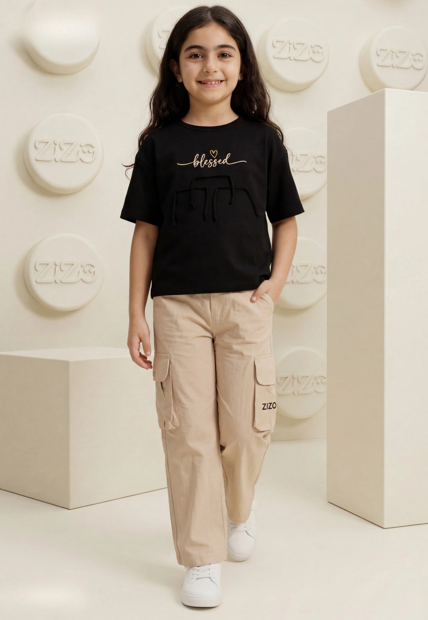 طقم بناتي صيفي قطعتين قطن %100 (Blessed Cargo Set)