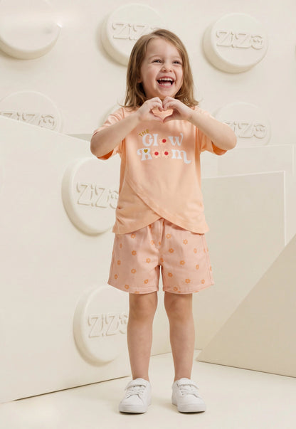 Girls' pajama set is designed for ages 6 to 12 years 745