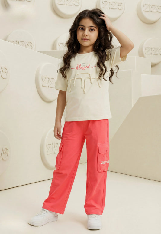 Girls' pajama set is designed for ages 6 to 12 years 745