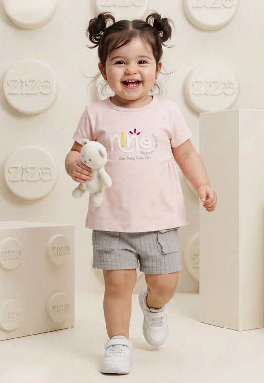 A delightful baby girl's pajama set designed for ages 9 to 18 months.1088