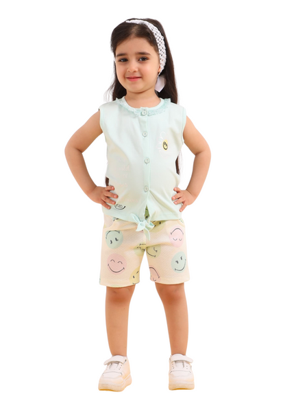 100% Cotton Two-Piece Girls' Summer Set (Sunny Smile Set)