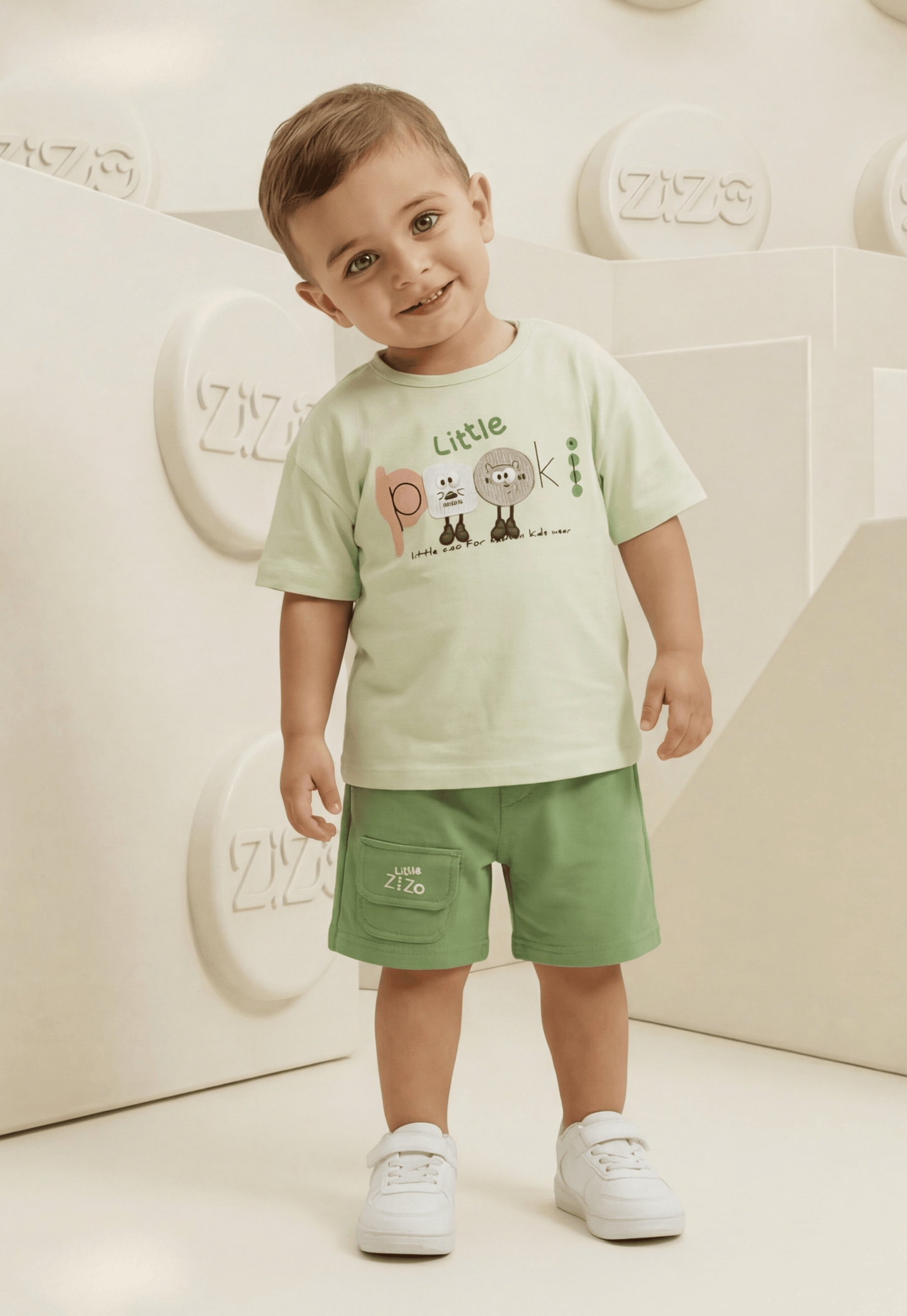 طقم أولادي صيفي قطعتين قطن %100 (Little Pookie Set)