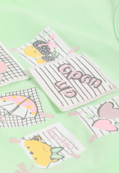 A delightful baby girl's pajama set designed for ages 9 to 18 months.1088