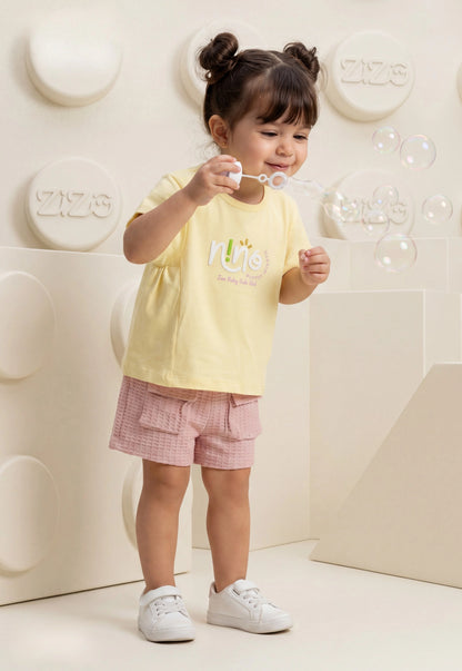 A delightful baby girl's pajama set designed for ages 9 to 18 months.1088