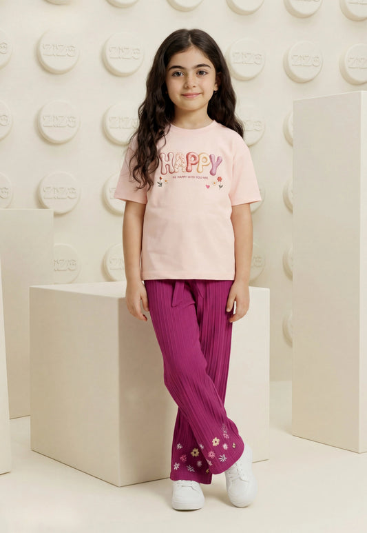 Girls' pajama set is designed for ages 6 to 12 years 745