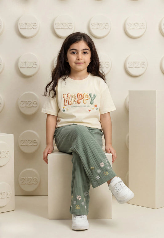 Girls' pajama set is designed for ages 6 to 12 years 745