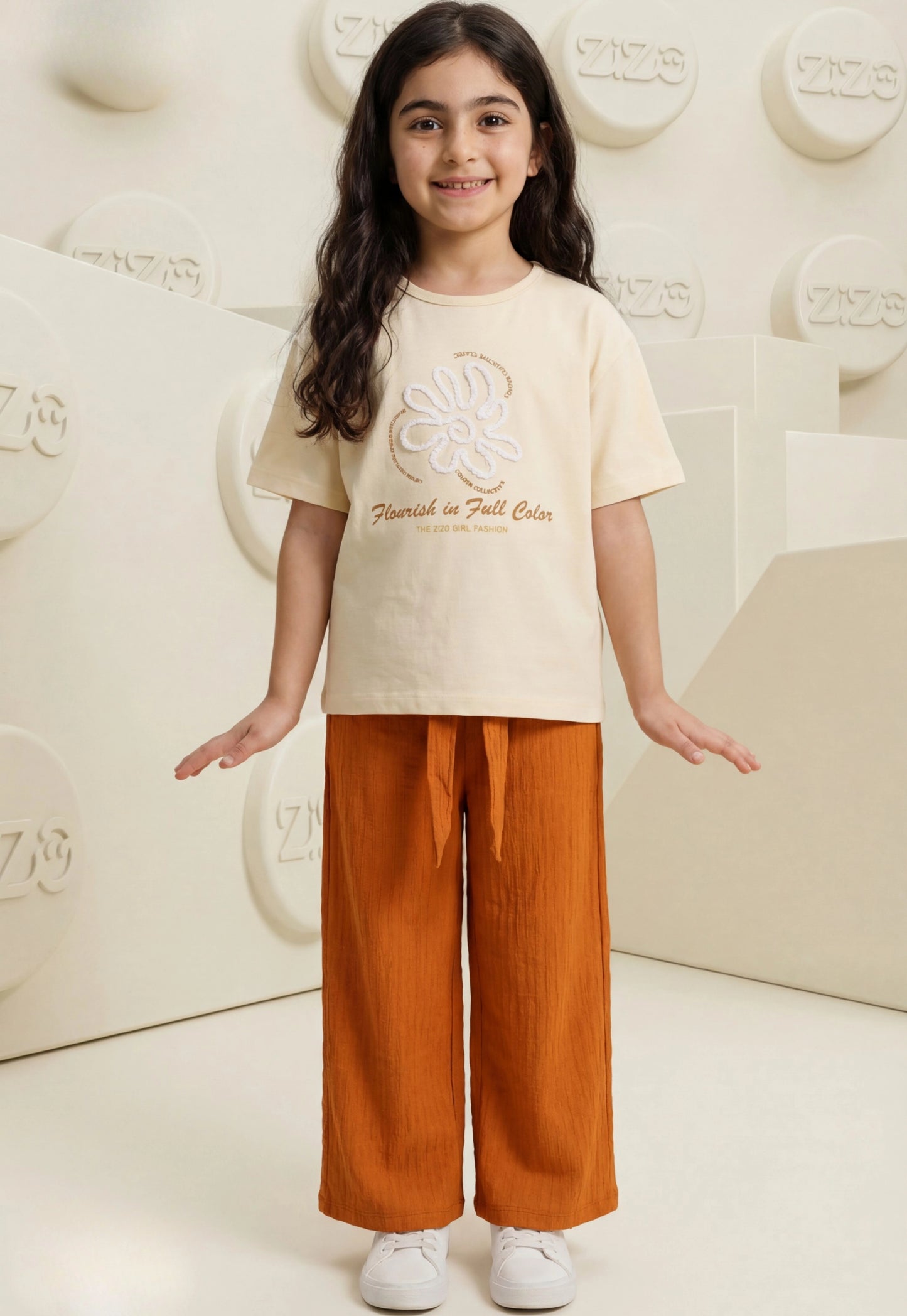 طقم بناتي صيفي قطعتين قطن %100 (Flourish Set)