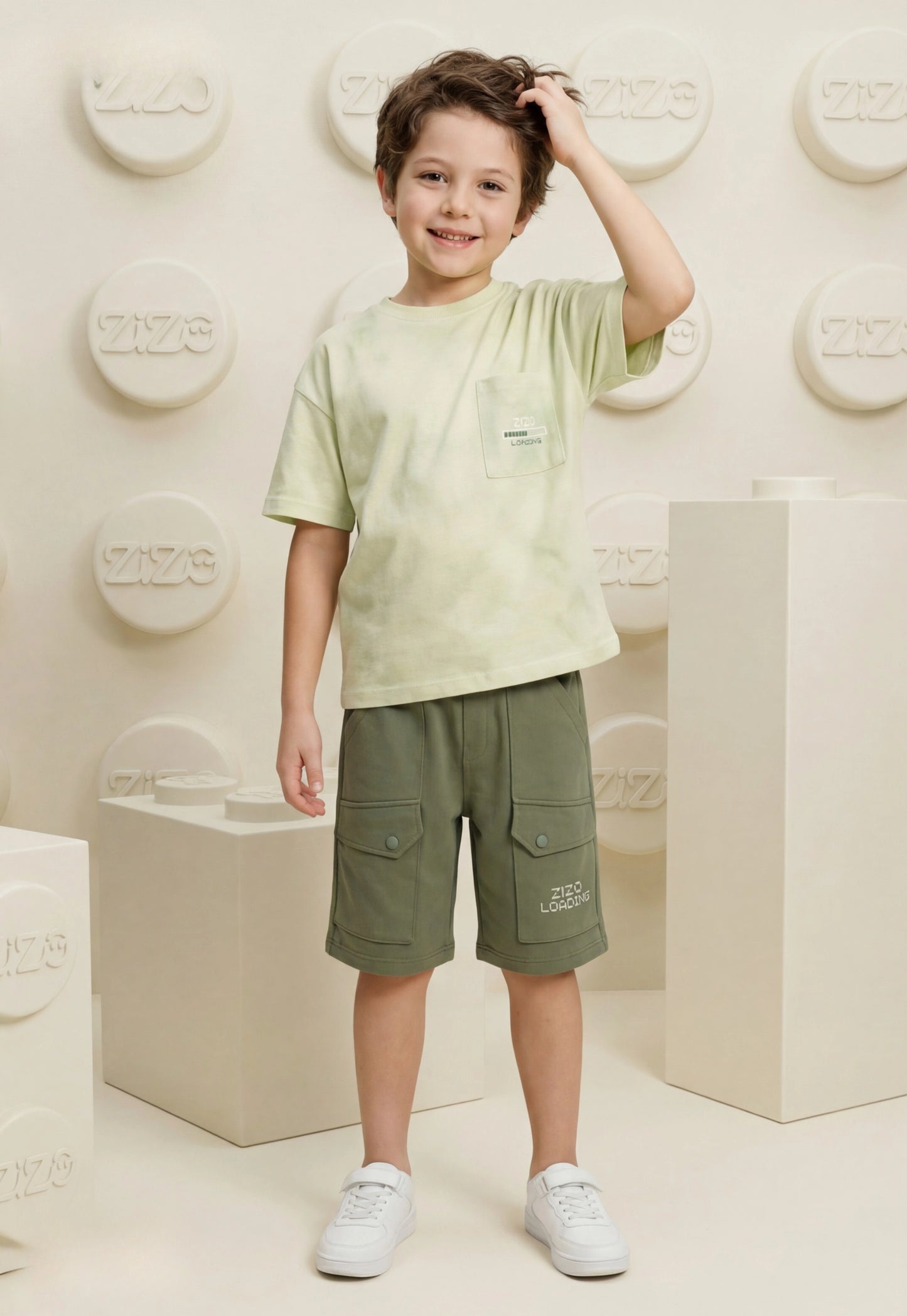 Summer two-piece boys' set, 100% cotton (Summer Breeze Set)