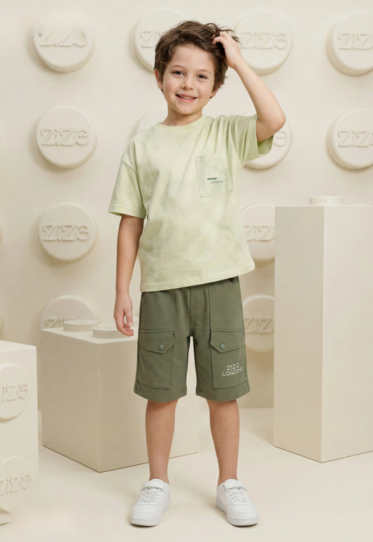 Summer two-piece boys' set, 100% cotton (Summer Breeze Set)