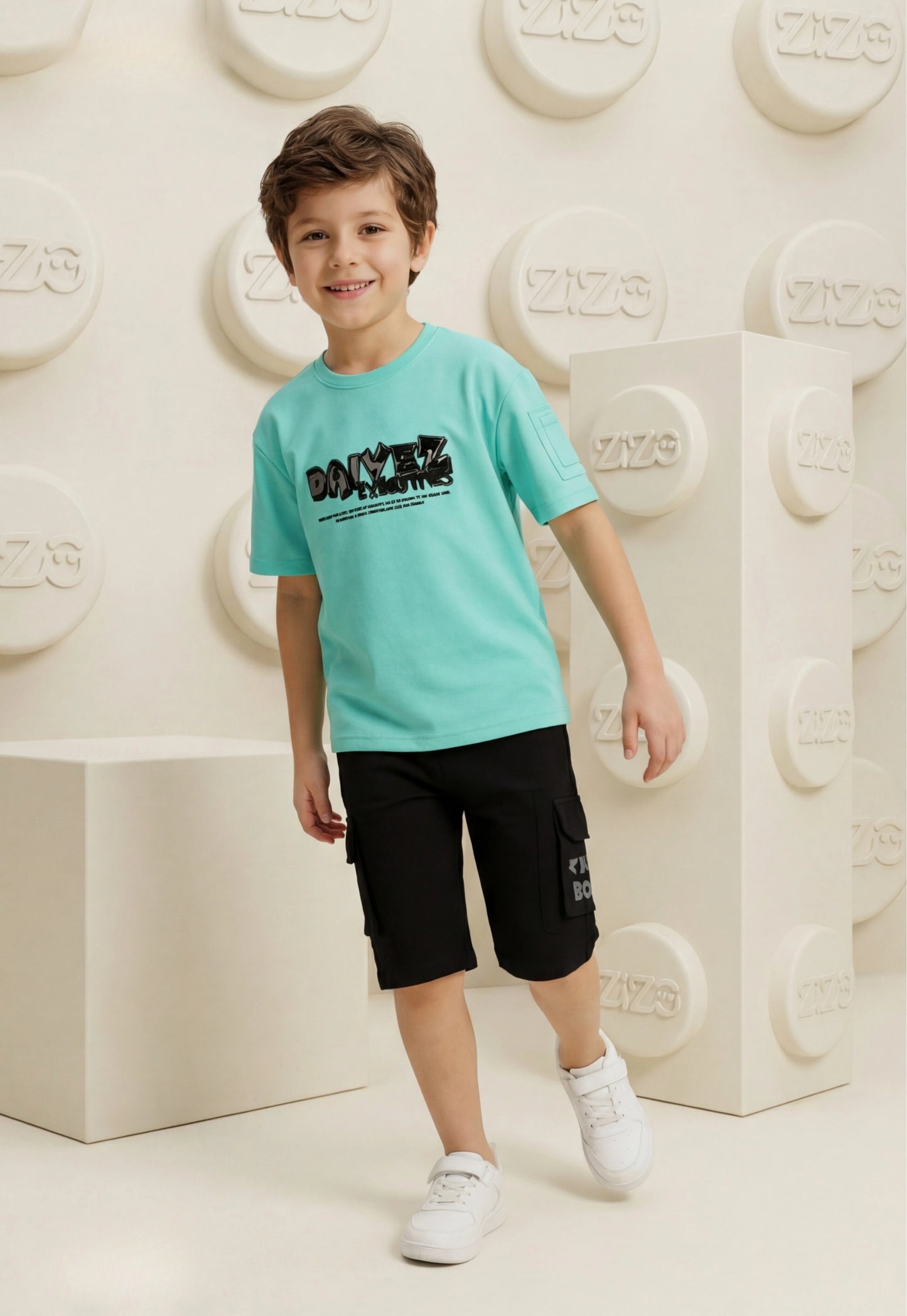 Summer two-piece boys' set, 100% cotton (Summer Breeze Set)