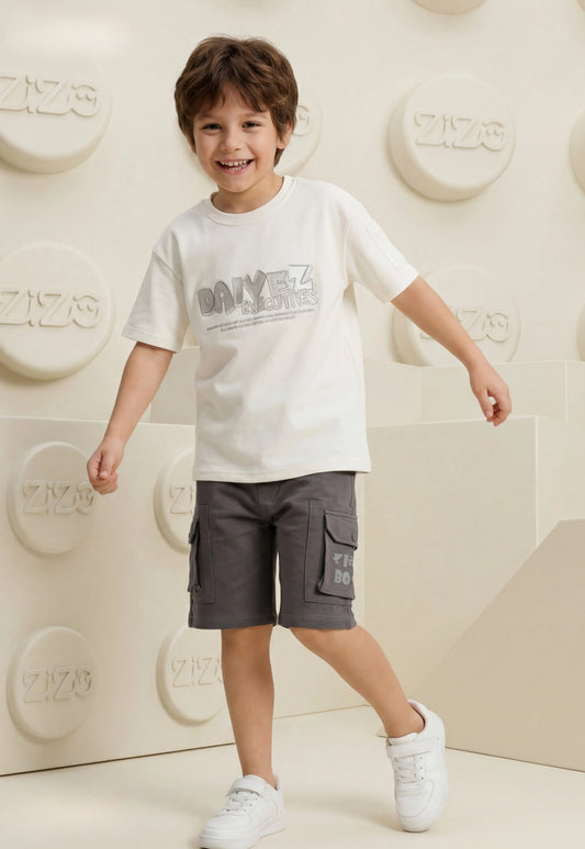 Summer two-piece boys' set, 100% cotton (Summer Breeze Set)