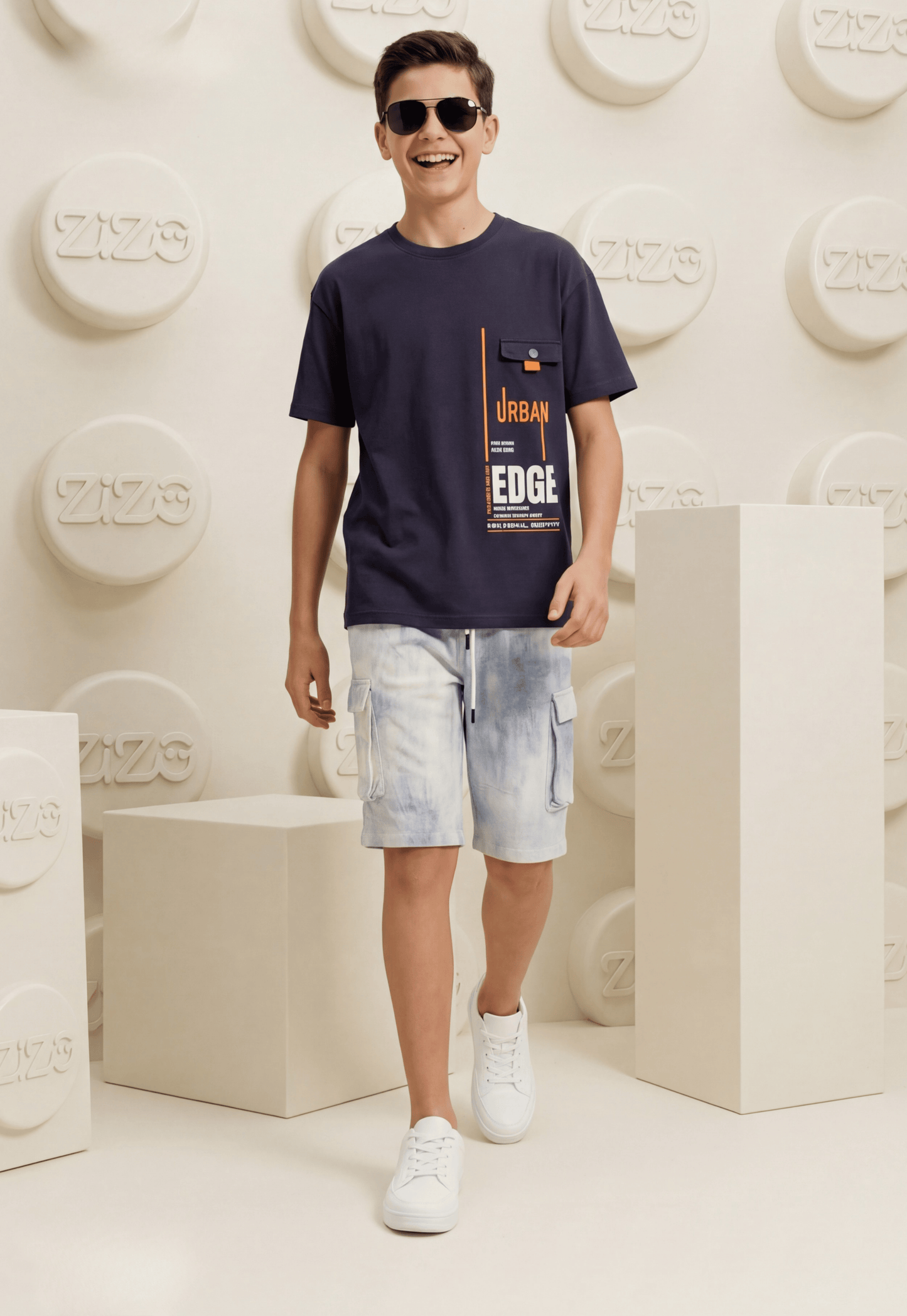 طقم اولادي صيفي قطعتين قطن %100 (Urban Edge Set)