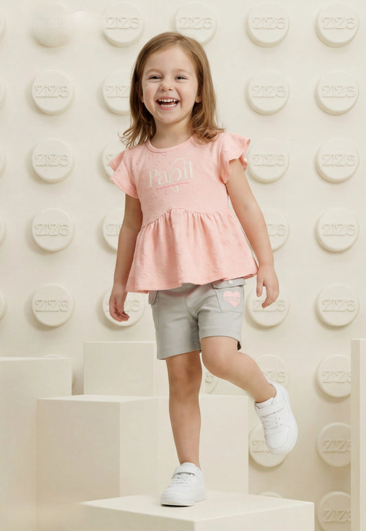 Girls' pajama set is designed for ages 6 to 12 years 745