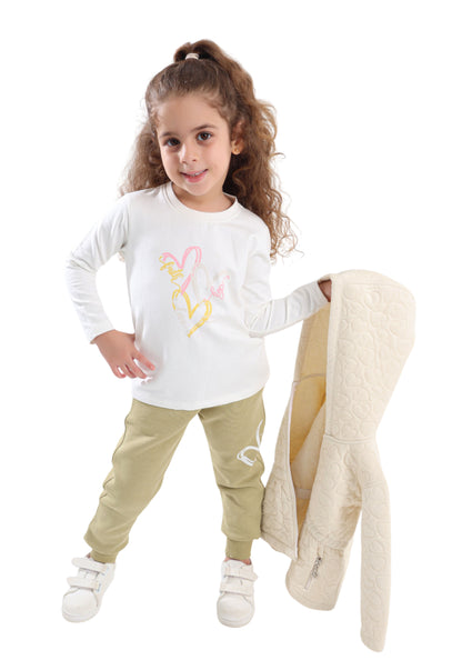 Girls' 3-piece pajama set (1809)